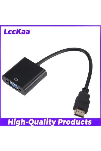 Choice1 0.25m HD TO VGA Black HDTV To VGA Adapter High Speed HDMI-compatible ...