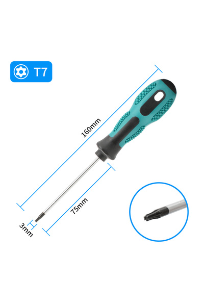 Choice6 T7 1pcs Torx magnetic screwdriver precision T5 T6 T7 T8 T9 T10 T15 T2...