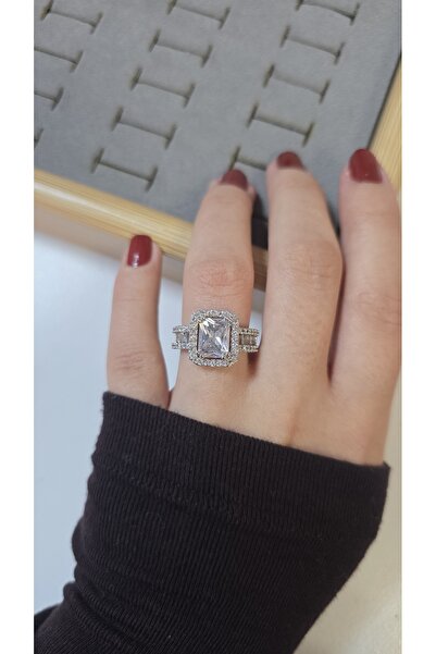 ARTEMİSİA Premium Design Sparkling Women's Double Color Ring Adjustable Witho...