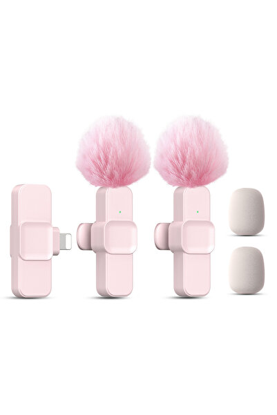 Choice7 2MIC For iPhone6-14 New Wireless Lavalier Microphone Portable Audio V...