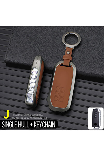 Choice6 طقم غطاء مفتاح سيارة براون سيركل مكون من 7 قطع، مصنوع من سبائك الزنك ...