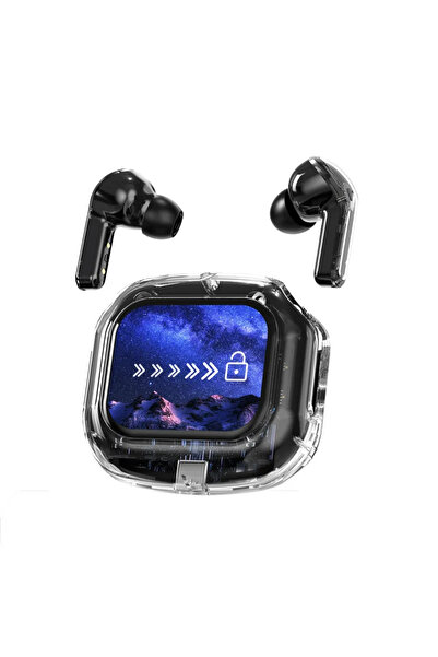 Choice3 سماعات أذن لاسلكية سوداء متوافقة مع تقنية بلوتوث Air31، شاشة LCD ملون...