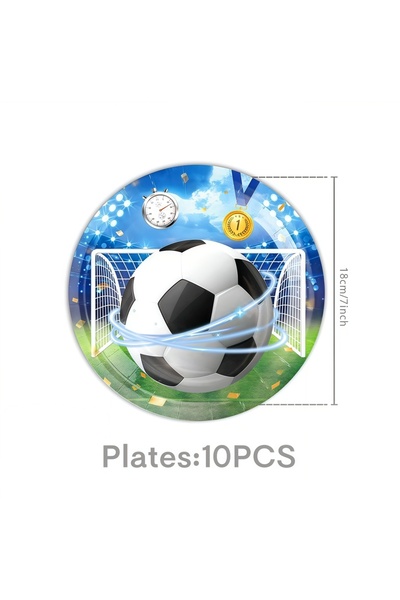 Choice23 10pcs 7inch plate Scer Football Birthday Party Decoration Tableware ...