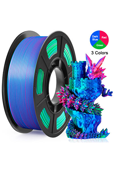Choice4 RoseRedDarkBlueGreen Multicolor 3D Printer Filament,Dual/Tri Color 1....