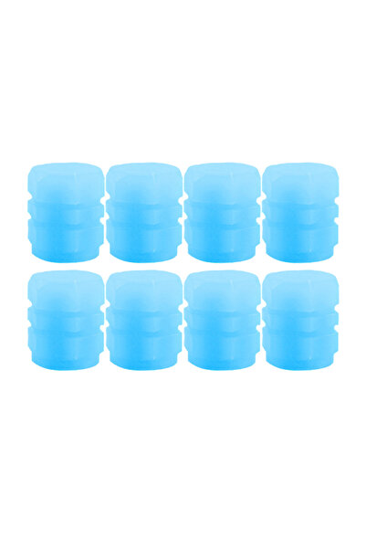 Choice14 Blue 8Pcs 20Pc Luminous Valve Caps Fluorescent Night Glowing Decor C...