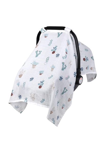 choice2 Cactus Baby Muslin Cotton Blanket Car Seat Cover Breathable Sunshade ...