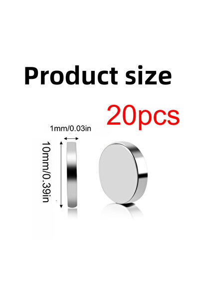 Choice8 مغناطيسات ثلاجة دائرية بأبعاد 10×1 مم - 20 قطعة، 10×1/10×2/10×3 مم - ...