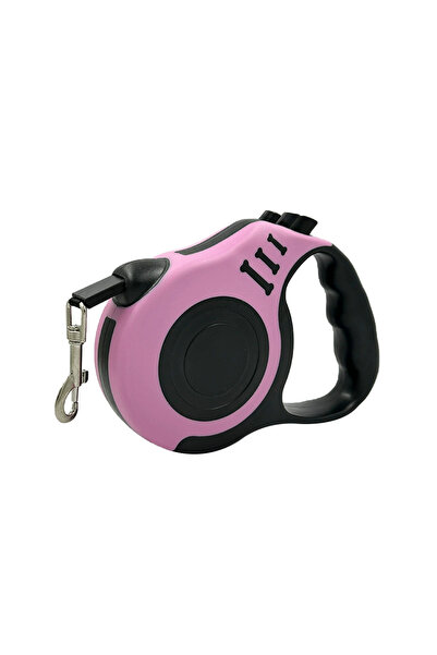 Choice1 3m Pink Retractable Dog Leash Outdoor Pet Leash Nylon Braided Rope fo...