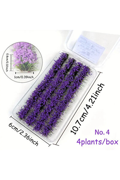 Choice3 لون 4، 0.32 بوصة، مجموعة عشب طويلة على شكل زهرة، مناسبة لنمذجة ومحاكا...