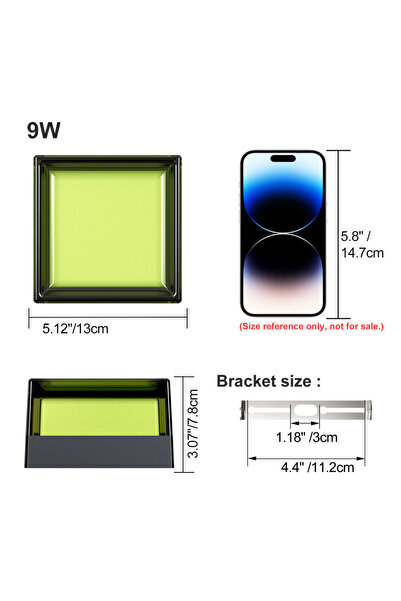 Choice4 Square-Green LVL Modern LED Wall Lamp 9W Small Round & Square Waterpr...