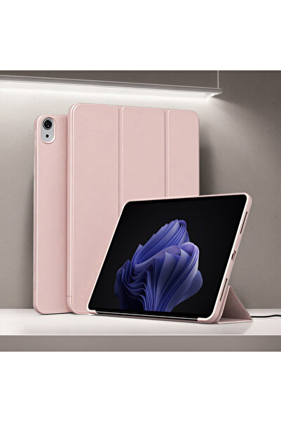 Choice3 حامل ثلاثي الطي وردي اللون لجهاز iPad (A16) الجيل الحادي عشر 11 بوصة ...