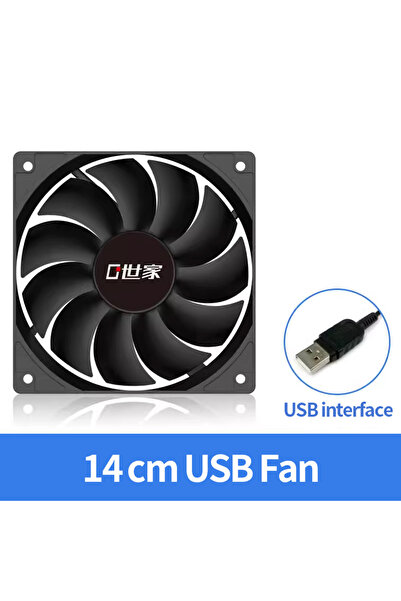 Choice6 NO RGB black 14cm USB Fan Teucer USB Powered Computer PC Case Fan 120...