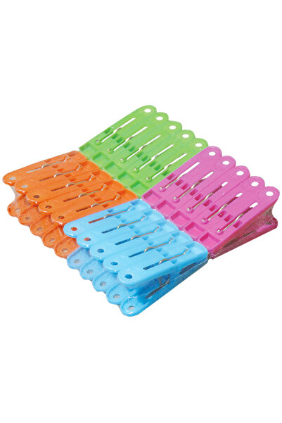 YORK Cleme de haine, plastic, 20 buc/set, Azur Mini - culori asortate