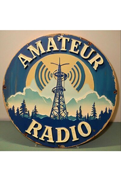 choice2 لوحة جدارية معدنية عتيقة لهواة الراديو، مقاس 20×20 سم، رقم 03 - زخرفة...