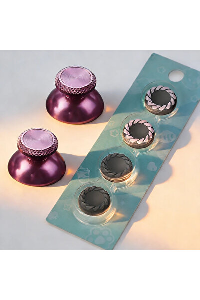 Choice5 عصا تحكم PS5 وردية اللون مصنوعة من الألومنيوم مع أغطية سيليكون لقبضة ...