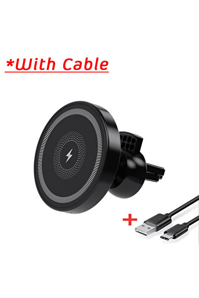 choice2 حامل هاتف لاسلكي مغناطيسي أسود اللون مع كابل، يُثبّت على فتحة التهوية...