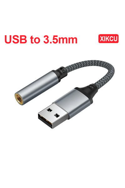 Choice محول صوت USB إلى مقبس 3.5 مم أنثى USB لبطاقة الصوت الخارجية ومحول صوت ...