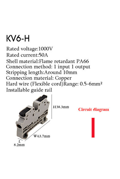 Choice42 10 قطع من موصلات الأسلاك KV6-H، KV2.5، طرف توصيل سريع للإدخال المباش...