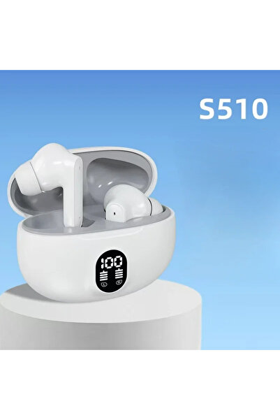 Choice سماعات رأس لاسلكية بلوتوث S510 بيضاء اللون، تعمل باللمس، ستيريو عالي ا...