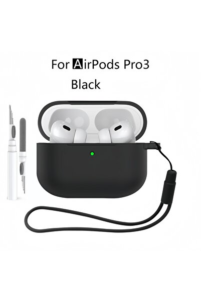 Choice17 For Airpods Pro 3 Black with Pen New For Airpods Pro 3 2025 Silicone...