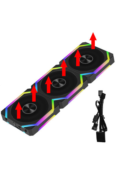 Choice مروحة يحافظ على البرودة JUMPEAK CS120 ARGB بجهد 5 فولت، قابلة للتكديس،...