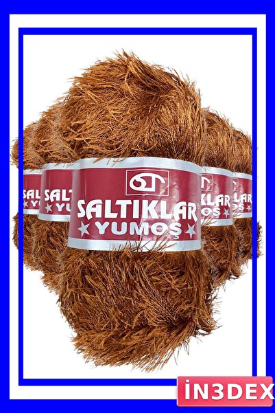 İN3DEX 5 Pieces of Bearded Wool Knitting Yarn with Soft Texture
