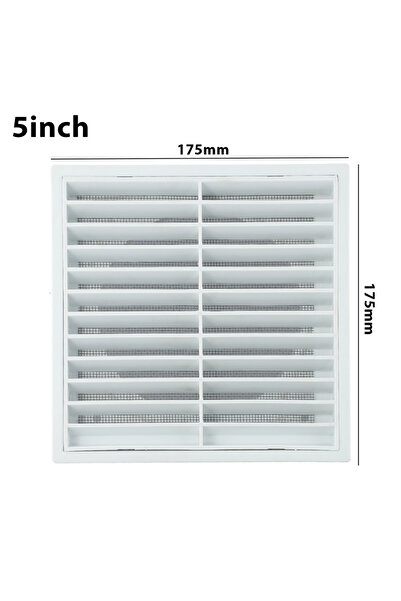 Choice1 125mm Efficient Ventilation Grille Durable PP Material Air Exhaust Ou...