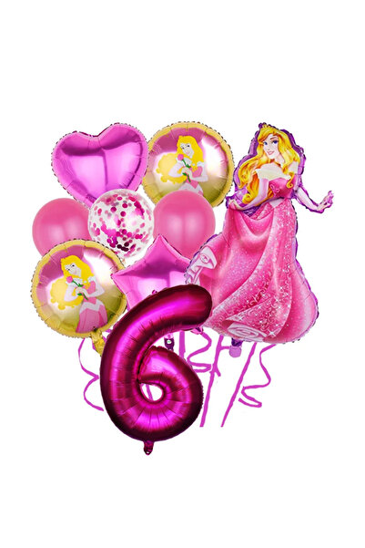 Choice7 كما هو موضح، رقم 6، 9 قطع، بالونات فويل للأميرة أورورا، الجميلة النائ...