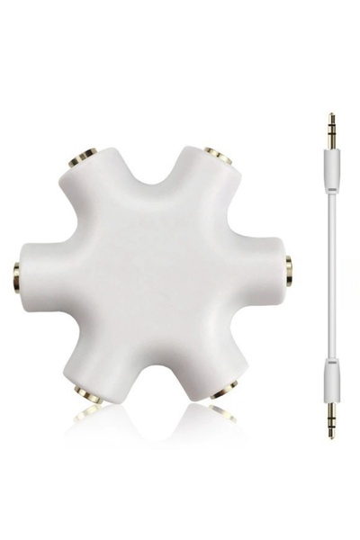 Choice8 style6 3.5mm Audio Splitter with Adapter Cable 1 Male To 5 Female Ear...