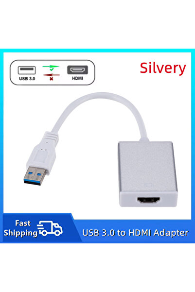 Choice Silvery TABLLYUGE HD 1080P USB 3.0 To HDMI-Compatible Converter Audio ...