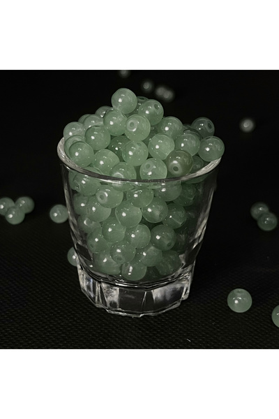 Choice5 Green 60pcs 8mm Round Glass Beads Classic Simplicity Beautiful Loose ...