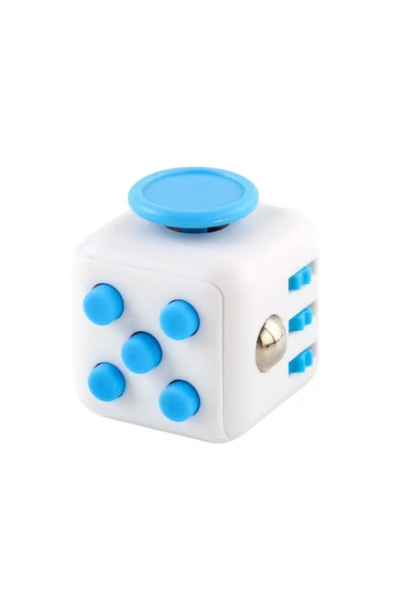 Choice5 مكعب فيدجيت أبيض وأزرق، لعبة دوارة يدوية مضادة للتوتر لتخفيف الضغط ال...