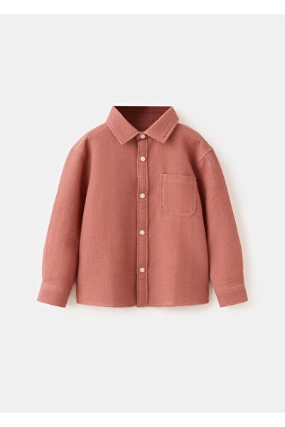 MANGO Baby Düğümlü koton gömlek