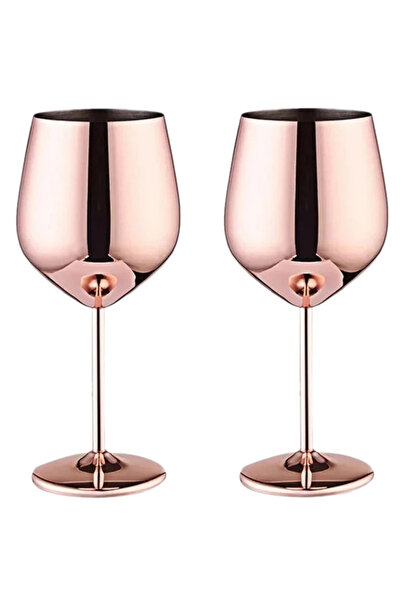 Choice5 Rose Gold - 2 500ml Stainless Steel Wine Glass Goblet 304 Rose Gold S...