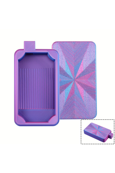 Choice3 Purple Blue Gradient Color Diamond Art Tray With Lid, Diamond Paintin...