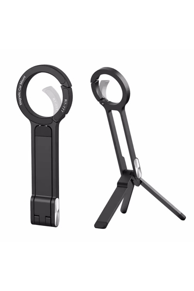 Choice black Foldable Phone Tripod Carabiner-Mounted For iPhone 16 15 14 Port...