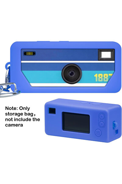 Choice5 جراب سيليكون أزرق لكاميرا كوداك شارميرا الرقمية سلسلة مفاتيح ، كاميرا...