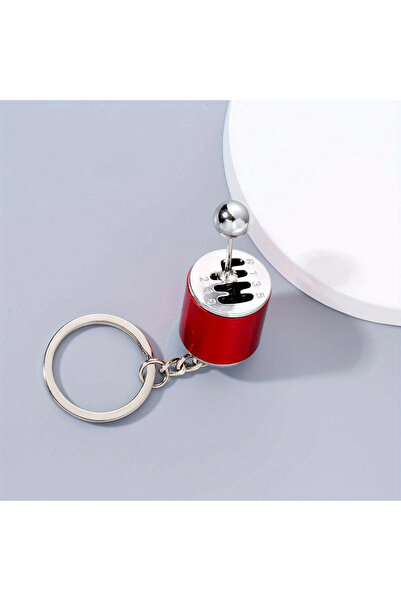 Choice6 قلادة تعديل سيارة حمراء قطعة واحدة، سلسلة مفاتيح مفاتيح بستة تروس، قل...