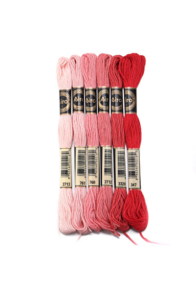 Choice36 red02 6Pcs/bag Polyester Sewing Thread Colored Embroidery Thread For...
