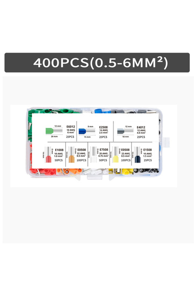 choice2 400PCS 300-2000 pcs Durable Wire Connect Insulated Connector Crimp Te...
