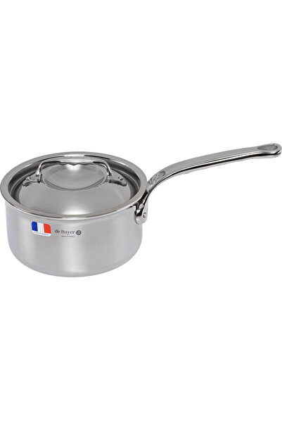 De Buyer Caserolă Affinity din oțel inoxidabil cu capac 16 cm