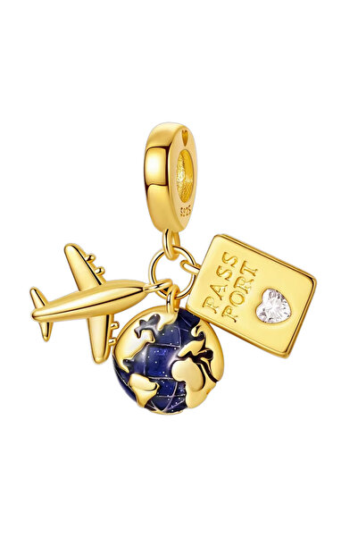 Choice58 KJC008-GD Original 925 Sterling Silver Gold Series DIY Charms Beads ...