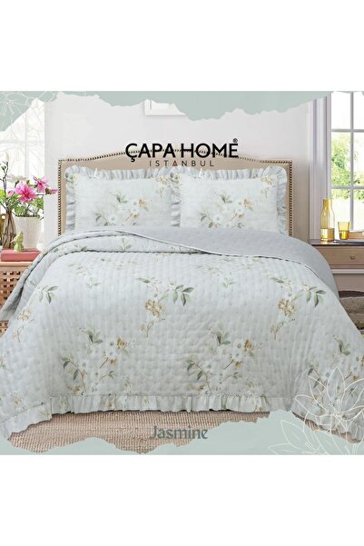 Çapa Home Fırfırlı Dere Empirme Baskılı Stone Wash Micro Soft Çift Kişilik Ya...