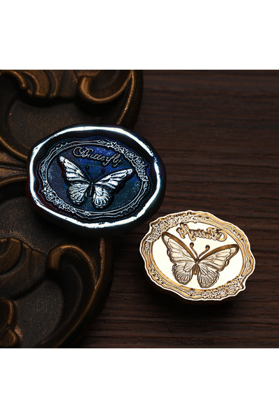 Choice12 ختم شمعي على شكل فراشة بتصميم حشرة عتيقة، رأس ختم على شكل زيز، مناسب...