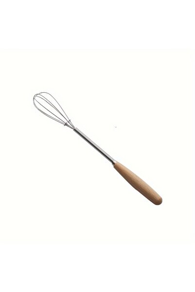 Choice1 1pc Stainless Steel Mini Egg Beater Wooden Handle Whisk Egg Mixer Bak...