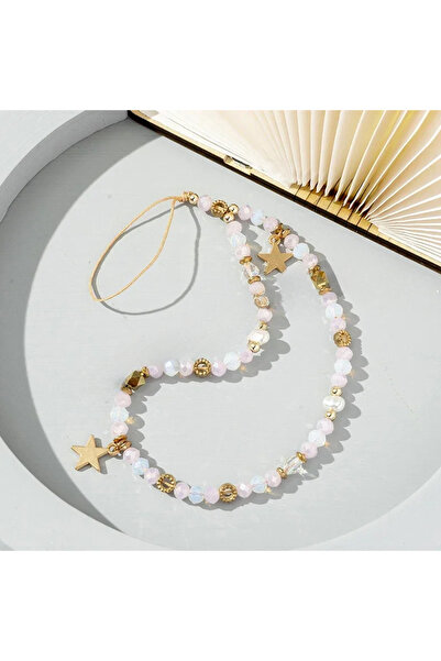 Choice4 قلادة فضية/رمادية على شكل نجمة خماسية للهاتف المحمول، سلسلة أنيقة غلا...