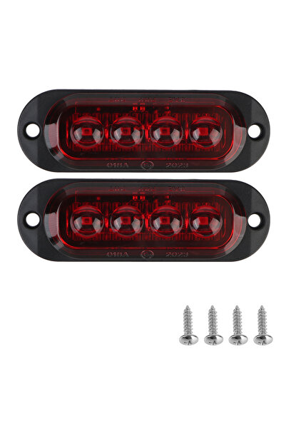 Choice Red Car Truck Trailer Beacon Lamp LED Side Light Waterproof DC 12V 24V...