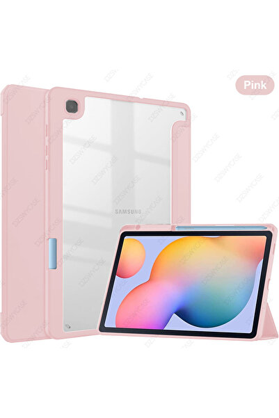 Choice جراب وردي اللون لجهاز Tab S6 Lite مقاس 10.4 بوصة (إصدارات 2024/2022/20...