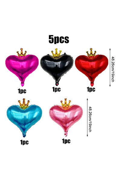 Choice5 مجموعة بالونات أخرى مكونة من 5 قطع، 3 قطع/5 قطع، بالونات على شكل تاج ...