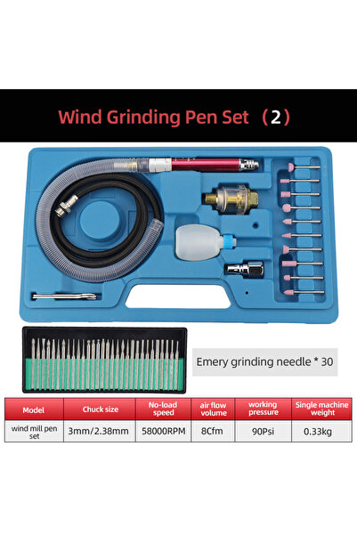 Choice1 Set with 30 needles HIFESON Pneumatic Sanding Pen Air Die Grinder Kit...